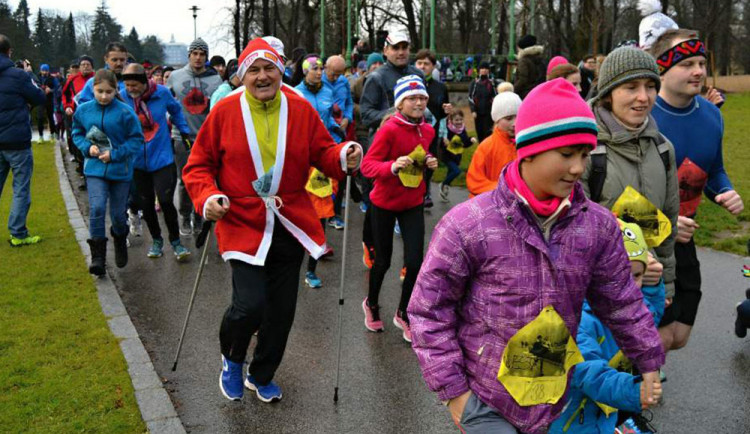 Silvestrovský běh ve Smetanových sadech v roce 2017