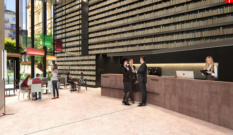 Vizualizace foyer přístavby Vědecké knihovny Olomouc