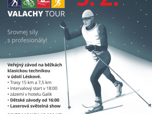 Velké Karlovice lákají 5. února na běžkařský závod Noční stopa Valachy, sněhu je dost