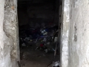 Při obnově bývalého objektu civilní obrany bylo potřeba vyklidit obrovské množství odpadu