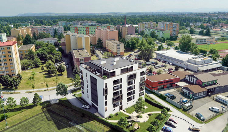 Vizualizace bytového domu, který vznikne na okraji sídliště Kopaniny v Přerově