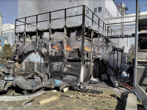 Přerovany zalarmoval mohutný černý dým z tepláren. Hořely plastové filtry