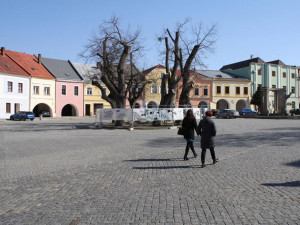 Šest staletých líp na přerovském Horním náměstí pokáceli pracovníci odborné firmy
