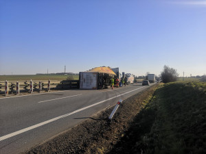 Kvůli havárii kamionu bude dnes dálnice do Prostějova od dvacáté hodiny uzavřená