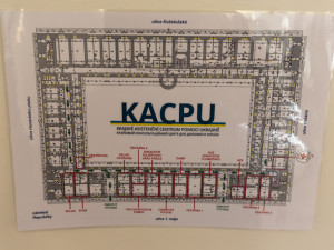 Krajské asistenční centrum pomoci pro Ukrajinu v Olomouci v budově Hanáckých kasáren