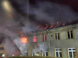 Požár domu v Držovicích na Prostějovsku