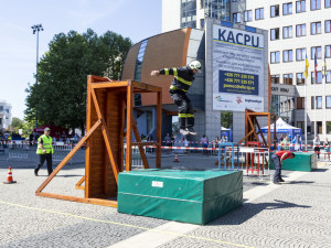 FOTO: Hasiči obsadili olomoucké přednádraží. V nejtvrdší soutěži padl rekord trati