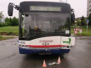 Dopravní nehoda na křižovatce ulici Okružní a I. P. Pavlova v Olomouci