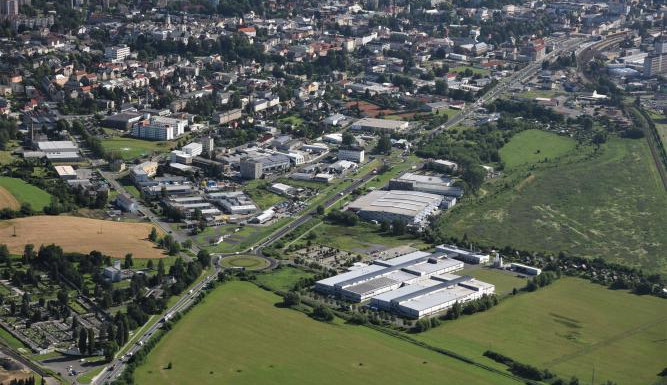 Průmyslvá zóna - letecký pohled