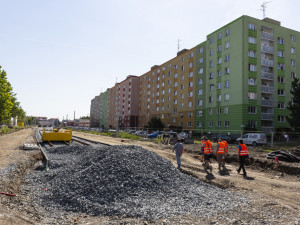 Část Zikovy ulice se brzy otevře, stavba tramvajové trati v Olomouci pokročila