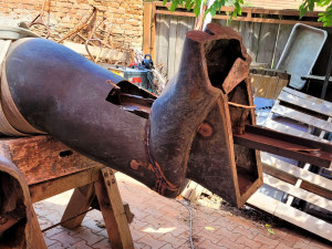 Oprava sochy Kryštofa, kterou poškodili zloději, je hotová. Brzy se vrátí na obchvat Olomouce