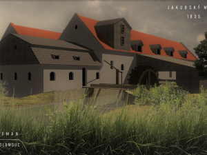 Jakubský mlýn v 3D modelu Bastionka Olomouc