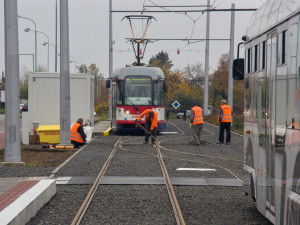 Tramvaje v plánovaném termínu vyrazily na nový úsek trati v Olomouci