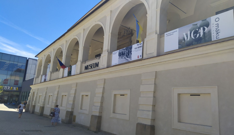 Muž strhl ukrajinskou vlajku, ohrožoval kolemjdoucí a poškodil ochoz prostějovského muzea