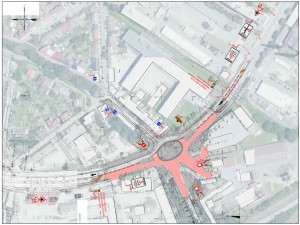 Zdržení v Přerově. Na okružní křižovatce na průtahu městem budou stavbaři pokládat asfalt