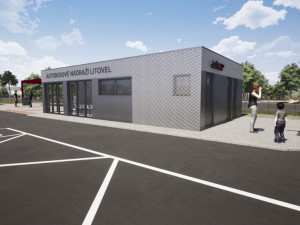 Vizualizace nové podoby autobusového nádraží v Litovli