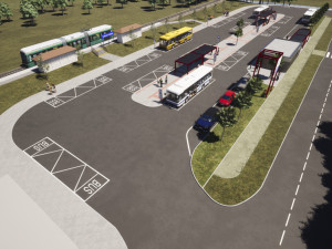 Vizualizace nové podoby autobusového nádraží v Litovli