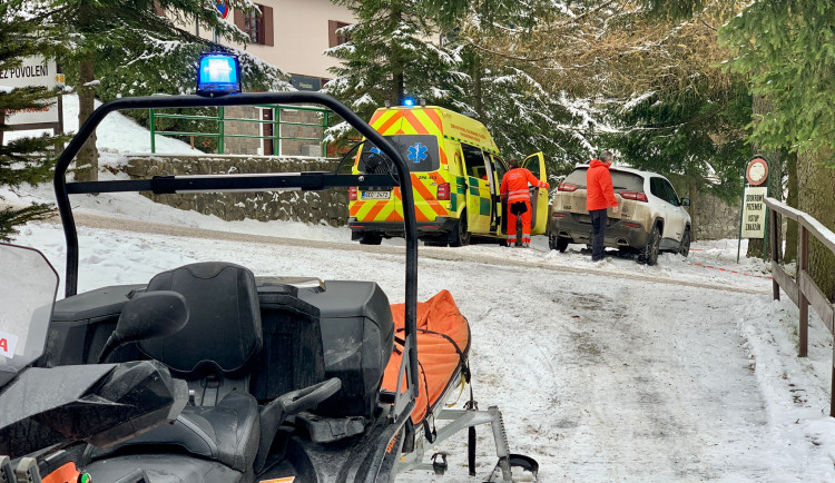 srážka snowboardistky a lyžaře na Dolní Moravě 10.12.2022