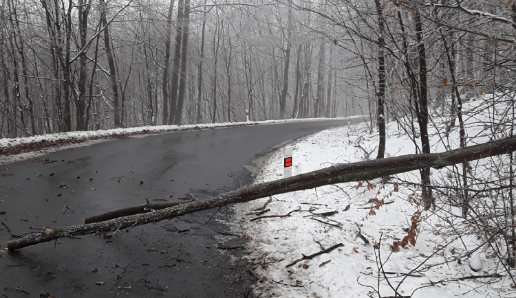 Kraj zlobí obleva. Hasiči odstraňují stromy a větve ze silnic a rampouchy ze střech