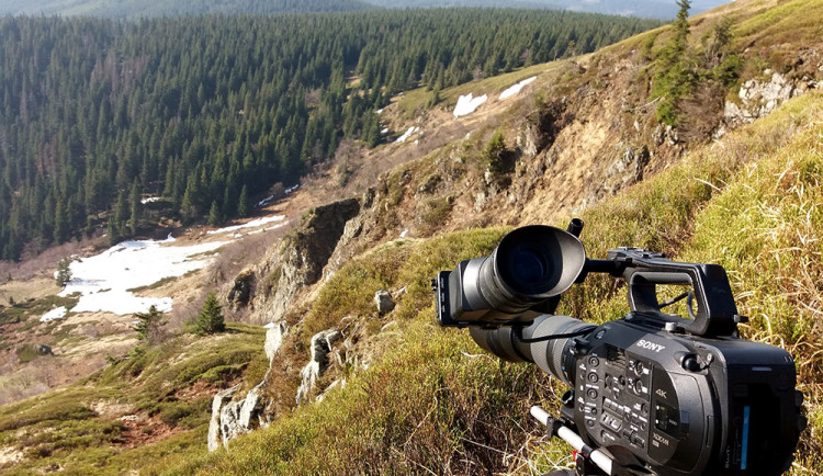 Snímek z natáčení v oblasti Velké kotliny