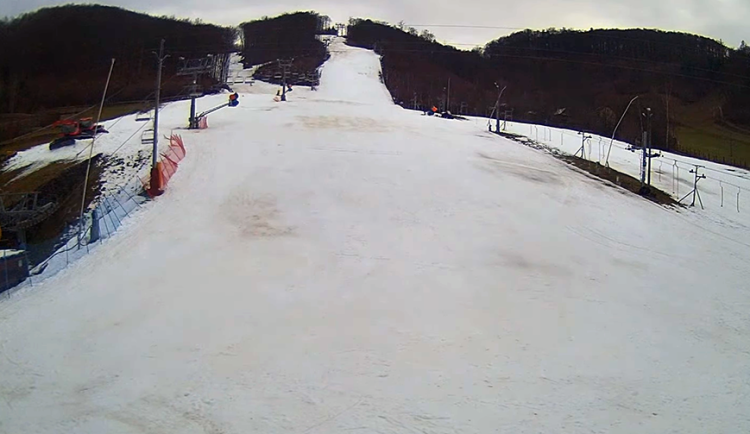 Sjezdovka ve Hrubé Vodě na začátku ledna 2023