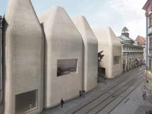 Vizualizace budovy SEFO podle návrhu architekta Jana Šépky