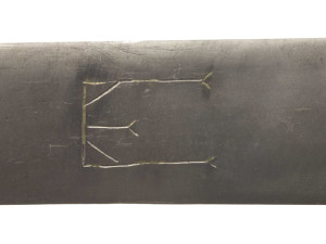 Detail-cepele-mece-s-vyobrazenim-sibenice