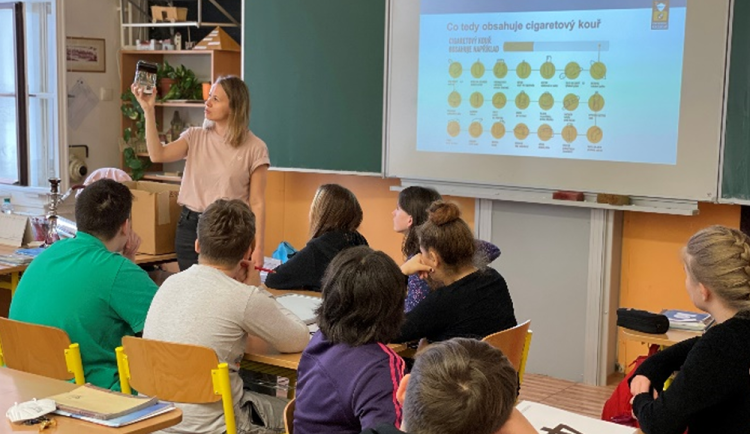 Snímek z preventivního programu nazvaného Jsem nezávislý, nekouřím