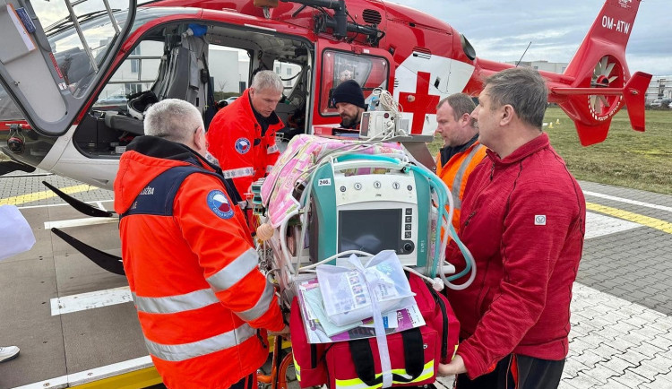 transport novorozence