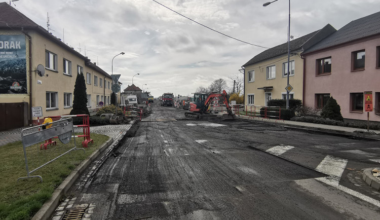 Rekonstrukce Olomoucké ulice na příjezdu do Litovle