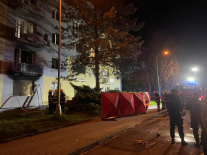 Při požáru v bytovém domě v Hranicích zemřel třiatřicetiletý muž. Hasiči evakuovali dvacet lidí
