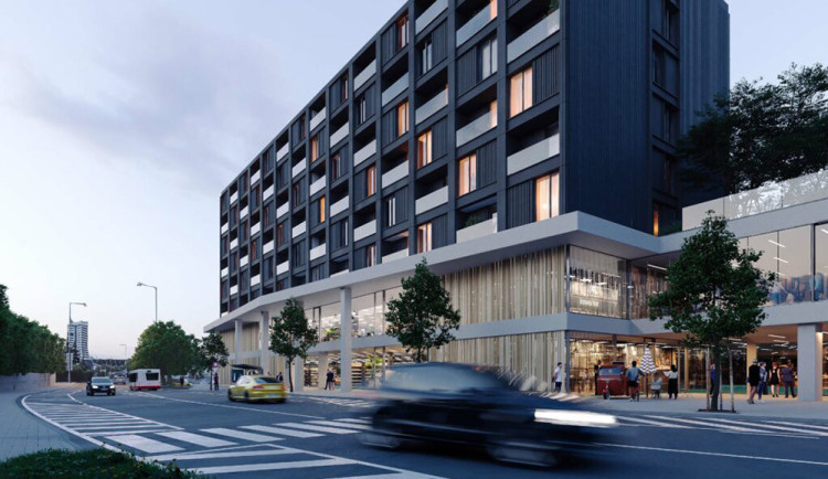 Vizualizace jedné z budov Smetanka Parku u olomouckého nádraží