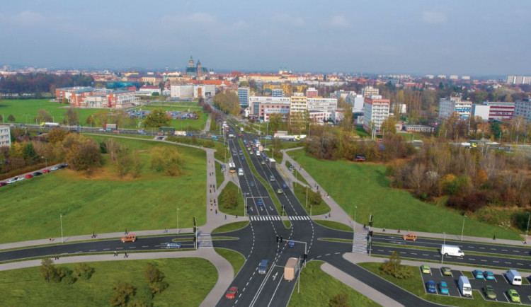 Velká přestavba hradecké Milety u nemocnice se přiblížila, silničáři podnikli další krok