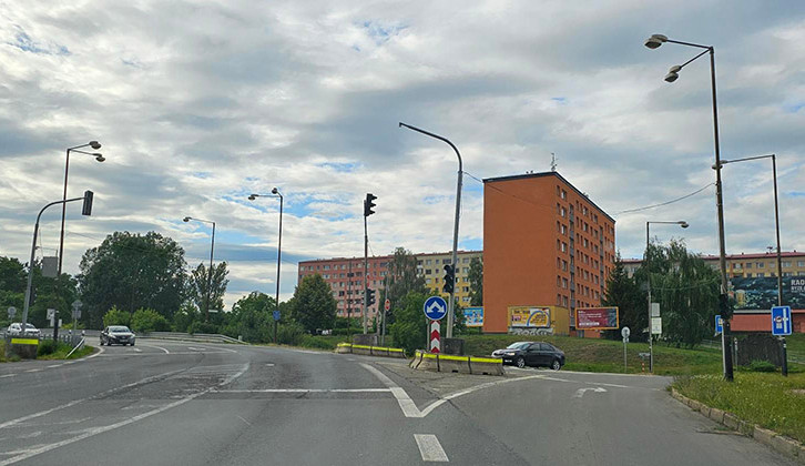 Vypnutou světelnou křižovatku nahradí v Předmostí turbokruháč