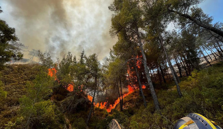 V boji s mimořádně rozsáhlým požárem na řeckém ostrově Rhodos pomáhají také hasiči ze Slovenska - ilustrační foto