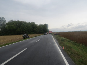 Čtyři zranění u Štěpánova. Mladá řidička nezvládla fabii a srazila se s protijedoucím vozem