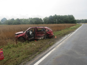 Čtyři zranění u Štěpánova. Mladá řidička nezvládla fabii a srazila se s protijedoucím vozem