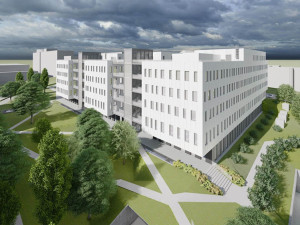 Vizualizace nové budovy F v areálu FN Olomouc