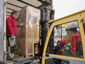 Z Olomouce dnes odjíždí další kamion s pomocí na Ukrajinu. Poveze zdravotnický materiál do Záporoží
