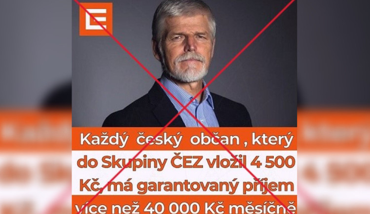 Podvodné reklamy lákají na investování. Využívají prezidenta Pavla i firmu ČEZ