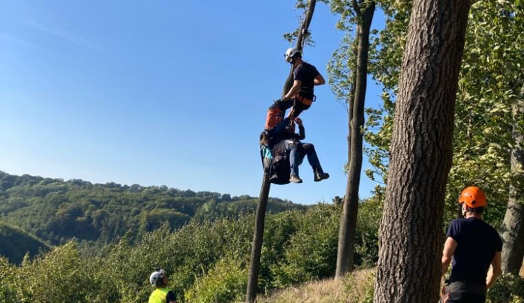 Hasiči dnes na Přerovsku zachraňovali dva paraglidisty z korun stromů. Vše se obešlo bez zranění