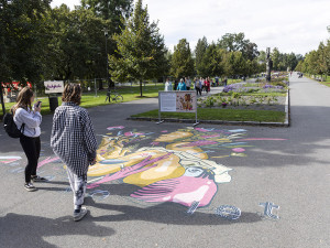 Malba od Vincenta Chigniera v Olomouci na okraji Smetanových Sadů