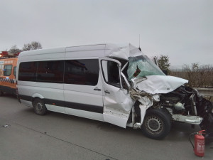 Dálnice na Ostravu je u Olomouce kvůli nehodě uzavřená. Na místo letí vrtulník
