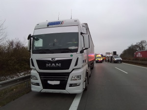 Dálnice na Ostravu je u Olomouce kvůli nehodě uzavřená. Na místo letí vrtulník