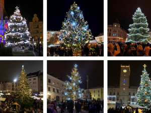 ANKETA: Vánoční stromy září na náměstích v Olomouckém kraji. Který je nejkrásnější?
