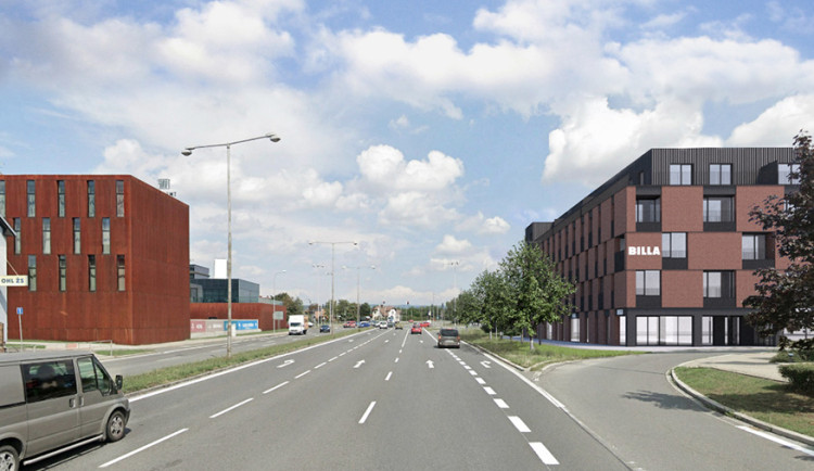 Vizualizace polyfunkčního domu na Rolsberské ulici