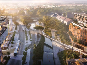 Nové nábřeží, cyklostezka i lávka. Rozšíření Šantovky má proměnit okolí Mlýnského potoka