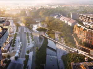 Nové nábřeží, cyklostezka i lávka. Rozšíření Šantovky má proměnit okolí Mlýnského potoka