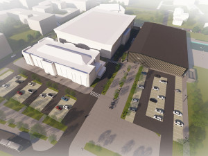 Vizualizace malé haly v Olomouci jsou zatím pracovní verzí a mohou se ještě měnit