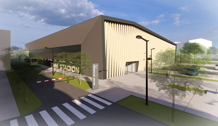 Vizualizace malé haly v Olomouci jsou zatím pracovní verzí a mohou se ještě měnit